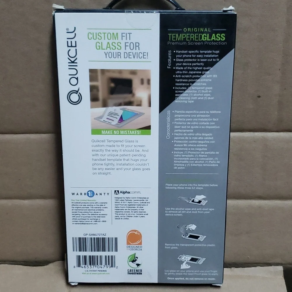 Samsung devices Tempered glass screen protection